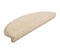 vidaXL Tapis d'escalier 30 pièces 65 x 21 x 4 cm Crème Demi-Rond Grand