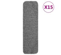 Vidaxl Tapis D'escalier Antidérapants 15pcs 75x20cm Gris Rectangulaire