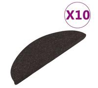 Vidaxl Tapis D'escalier Auto-Adhésifs 10 Pcs Noir 65x22,5x3,5 Cm