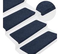 Vidaxl Tapis D'escalier Auto-Adhésifs 15 Pcs 65x28 Cm Bleu