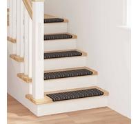 Vidaxl Tapis D'escalier Auto-Adhésifs 15 Pcs Anthracite 65 X 21 X 4 Cm