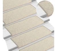 Vidaxl Tapis D'escalier Auto-Adhésifs 15 Pcs Argenté 65x21x4 Cm