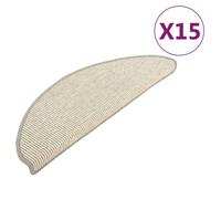 Vidaxl Tapis D'escalier Auto-Adhésifs 15 Pcs Argenté 65x25 Cm