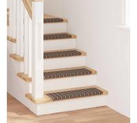 Vidaxl Tapis D'escalier Auto-Adhésifs 15 Pcs Marron 65 X 21 X 4 Cm