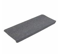 vidaXL Tapis d'Escalier Auto-adhésifs 15 pcs, Protections d'Escalier Antidérapantes, Moquettes de Marches, Couvre-marches, 65x24,5x3,5 cm Gris