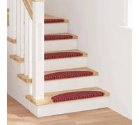 Vidaxl Tapis D'escalier Auto-Adhésifs 15 Pcs Rouge 65 X 21 X 4 Cm