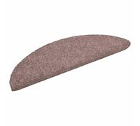 vidaXL Tapis d'escalier Auto-adhésifs 15 pièces 56 x 17 x 3 cm Crème Demi-Rond