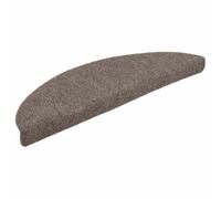 vidaXL Tapis d'escalier Auto-adhésifs 15 pièces 65 x 21 x 4 cm Beige Demi-Rond Grand