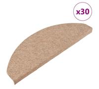 vidaXL Tapis d'escalier auto-adhésifs 30 pcs – Beige 65×22,5×3,5 cm