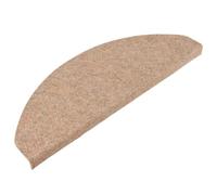 vidaXL Tapis d'escalier Auto-adhésifs 30 pcs Beige 65x22,5x3,5 cm, Bande de roulement, Tapis de Bande de roulement d'escalier, Couvre-Marche d'escalier