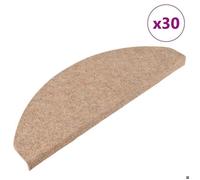 vidaXL Tapis d'escalier auto-adhésifs 30 pcs beige 65x22,5x3,5 cm, bande de roulement, tapis de bande de roulement 3365897