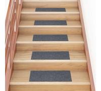Vidaxl Tapis D'escalier Auto-Adhésifs 30 Pcs Gris 60x25 Cm