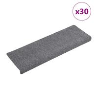 Vidaxl Tapis D'escalier Auto-Adhésifs 30 Pcs Gris Clair 65x21x4 Cm