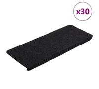 Vidaxl Tapis D'escalier Auto-Adhésifs 30 Pcs Noir 65x24,5x3,5 Cm