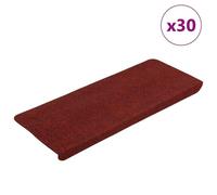 Vidaxl Tapis D'escalier Auto-Adhésifs 30 Pcs Rouge 65x24,5x3,5 Cm