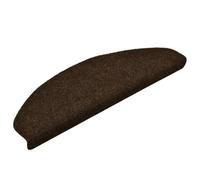 vidaXL Tapis d'escalier auto-adhésifs 5 pièces 65 x 21 x 4 cm Marron demi-rond Grand