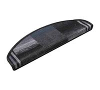 vidaXL Tapis d'escalier autoadhésifs 10 pièces antidérapants 65x21x4 cm Noir et Gris