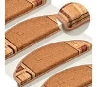 Tapis d'Escalier Autoadhésifs 5 pcs, Moquettes d'Escalier Antidérapantes, Carpettes de Marche, Décorations Intérieur, 65x21x4 cm Beige 149832