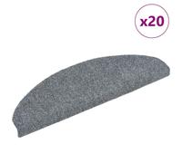 Vidaxl Tapis D'escalier Autocollant 20 Pcs Gris Clair 65x21x4 Cm