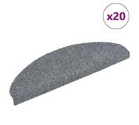 Vidaxl Tapis D'escalier Autocollant 20 Pcs Gris Clair 65x21x4 Cm