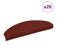 Vidaxl Tapis D'escalier Autocollant 20 Pcs Rouge 65x21x4 Cm