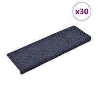 Vidaxl Tapis D'escalier Autocollant 30 Pcs Bleu 65x21x4 Cm