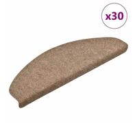Vidaxl Tapis D'escalier Autocollant 30 Pcs Crème 65x21x4 Cm
