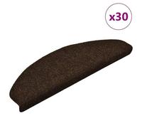 Vidaxl Tapis D'escalier Autocollant 30 Pcs Marron 65x21x4 Cm