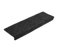 vidaXL Tapis de Marches d'Escalier 10 pcs, Moquettes de Marches Antidérapantes, Carpettes d'Escalier Insonorisantes, Décorations Intérieur, Gris 65x21x4 cm Aiguilleté