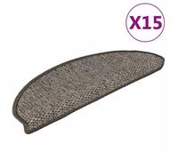vidaXL Tapis d'escalier autocollants 15 pcs 65x21x4 cm Anthracite 326872