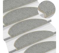 vidaXL Trapmatten zelfklevend 15 st sisal-look 65x21x4 cm lichtgroen326875 Gris G