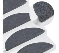 vidaXL Tapis d'escalier autocollants 15 pcs 65x22,5x3,5 cm Gris 136397