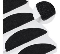 vidaXL Tapis d'escalier autocollants 15 pcs 65x22,5x3,5 cm Noir 136396