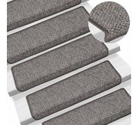 Vidaxl Tapis D'escalier Autocollants 15 Pcs 65x25 Cm Gris Et Beige