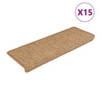 Vidaxl Tapis D'escalier Autocollants 15 Pcs 65x25 Cm Orange