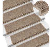 vidaXL Tapis d'Escalier Autocollants 15 pcs, Protections d'Escalier Antidérapantes, Moquettes de Marches Insonorisantes, 326891