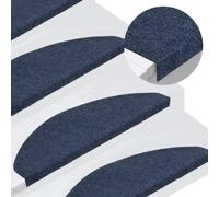 Vidaxl Tapis D'escalier Autocollants 15 Pcs 65x26 Cm Bleu