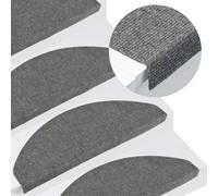 Vidaxl Tapis D'escalier Autocollants 15 Pcs 65x26 Cm Gris