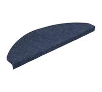 vidaXL Tapis d'Escalier Autocollants 15 pcs, Moquettes de Marches Antidérapantes, Carpettes d'Escalier, Décorations Intérieur, 65x22,5x3,5 cm Bleu