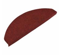 vidaXL Tapis d'Escalier Autocollants 15 pcs, Moquettes de Marches Antidérapantes, Carpettes d'Escalier, Décorations Intérieur, 65x22,5x3,5 cm Rouge