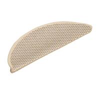 vidaXL Tapis d'Escalier Autocollants 15 pcs, Protections d'Escalier Antidérapantes, Moquettes de Marches Insonorisantes, 56x17x3 cm Crème