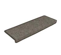 vidaXL Tapis d'Escalier Autocollants 15 pcs, Protections d'Escalier Antidérapantes, Moquettes de Marches Insonorisantes, 65x21x4 cm Gris et Beige