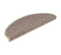 vidaXL Tapis d'Escalier Autocollants 15 pcs, Protections d'Escalier Antidérapantes, Moquettes de Marches Insonorisantes, 65x21x4 cm Beige Foncé