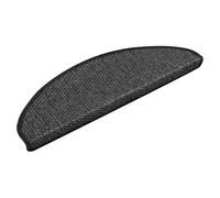 vidaXL Tapis d'Escalier Autocollants 15 pcs, Protections d'Escalier Antidérapantes, Moquettes de Marches Insonorisantes, 65x21x4 cm Anthracite