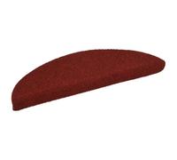 vidaXL Tapis d'escalier Autocollants 15 pièces 56 x 17 x 3 cm Rouge Bordeaux Demi-Rond