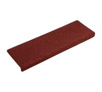 vidaXL Tapis d'Escalier 15 pcs, Protection d'Escalier Antidérapante, Moquette de Marches, Décoration Intérieur, Tissu Aiguilleté 65x21x4 cm Rouge