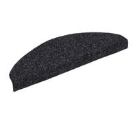 vidaXL Tapis d'escalier Autocollants 15 pièces 65 x 21 x 4 cm Noir Demi-Rond Grand