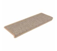 vidaXL Tapis d'escalier Autocollants 30 pcs 65x21x4 cm Beige Clair, Bande de roulement, Tapis de Bande de roulement d'escalier, Couvre-Marche d'escalier