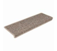 vidaXL Tapis d'escalier autocollants 30 pcs 65x21x4 cm Beige foncé