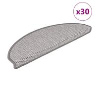 Vidaxl Tapis D'escalier Autocollants 30 Pcs 65x21x4 Cm Platine